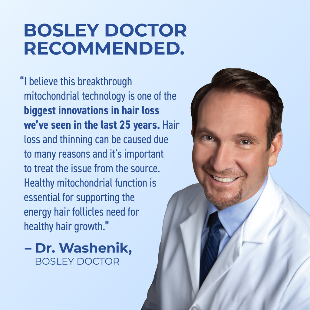 Bosley Doctor Recommended with quote from Dr. Washenik.