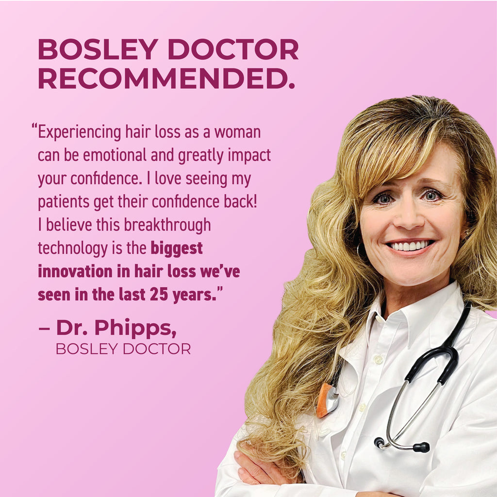 Bosley Doctor Recommended with quote from Dr. Phipps