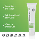 BosleyMD Rejuvenating Scalp Scrub. Detoxifies the scalp, exfoliates dead skin cells, absorbs excess oils.