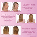 Before and after images with quotes.