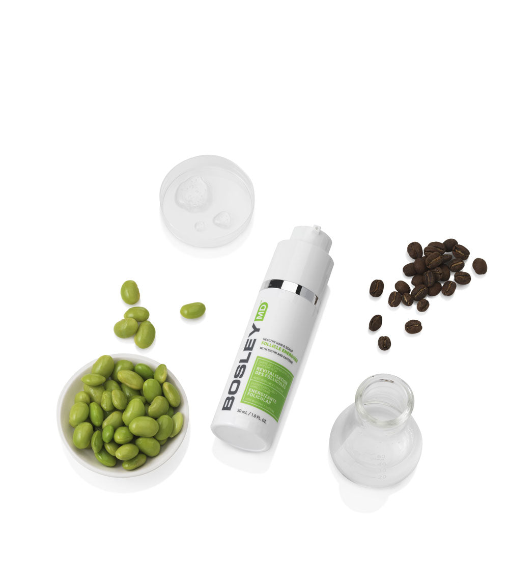 BosleyMD Follicle Energizer with botanical ingredients and coffee beans